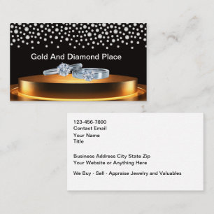 Classy Jewelry Theme Bling Business Cards