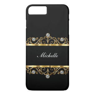 Classy Ladies Monogram Bling Style iPhone 8 Plus/7 Plus Case