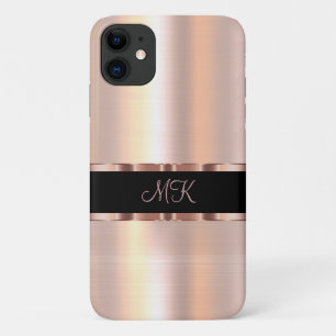 Classy Ladies Monogram Rose Gold Coloured iPhone 11 Case