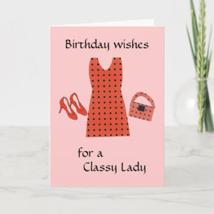 Classy Lady Birthday Card