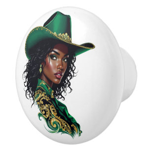 Classy Lady Ceramic Knob
