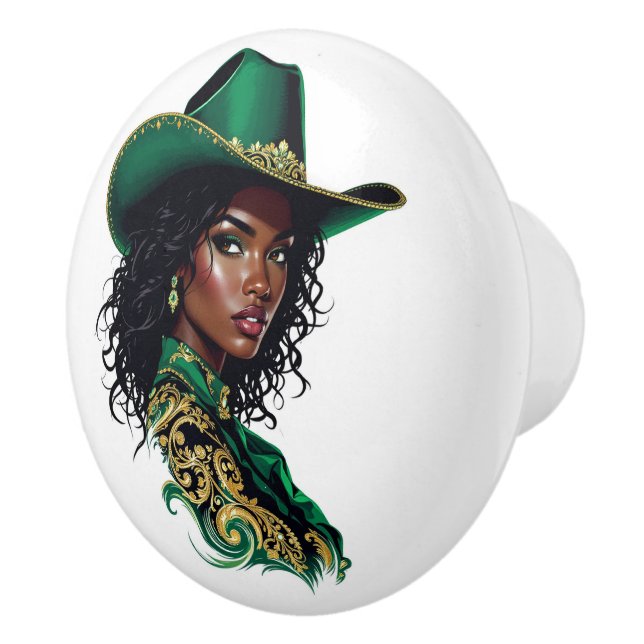 Classy Lady  Ceramic Knob (Right)