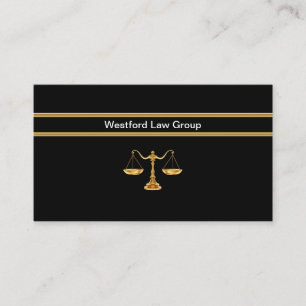 Classy Law Office Attorney Business Card Design