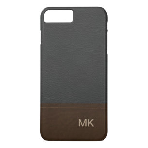 Classy Leather Look Mens Monogram iPhone 8 Plus/7 Plus Case