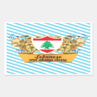 Classy Lebanese Rectangular Sticker