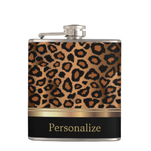 Classy Leopard Animal Print Hip Flask