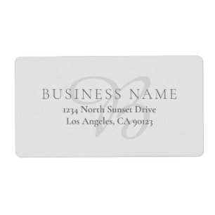 Classy Light Grey Return Address