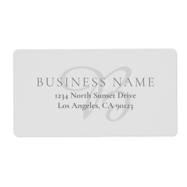 Classy Light Grey Return Address (Front)