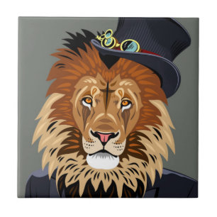 Classy Lion Ceramic Tile
