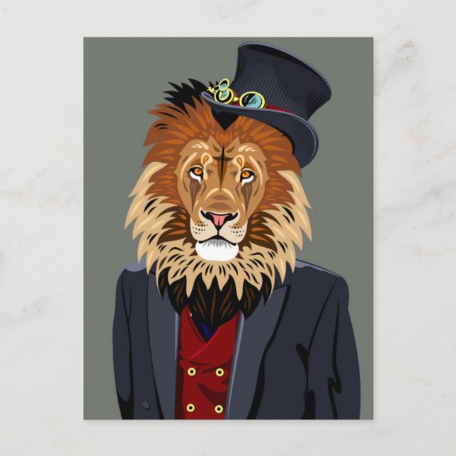 Classy Lion Postcard (Front)