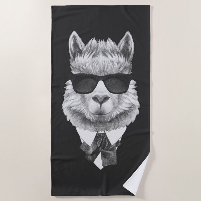 Classy Llama Beach Towel (Front)
