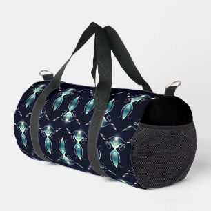 Classy Look of Blue Gems with Glowing Light Duffle Bag