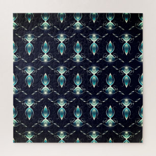 Classy Look of Blue Gems with Glowing Light Jigsaw Puzzle