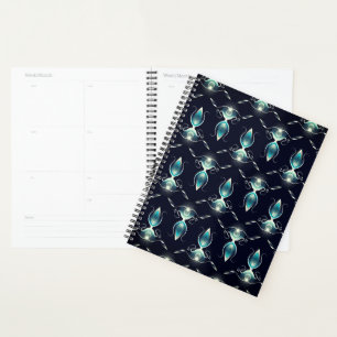 Classy Look of Blue Gems with Glowing Light Planner