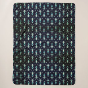 Classy Look of Blue Gems with Glowing Light Sherpa Blanket