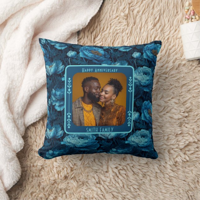 Classy Lovebird Vow Renewal Throw Pillow For Older (Blanket)