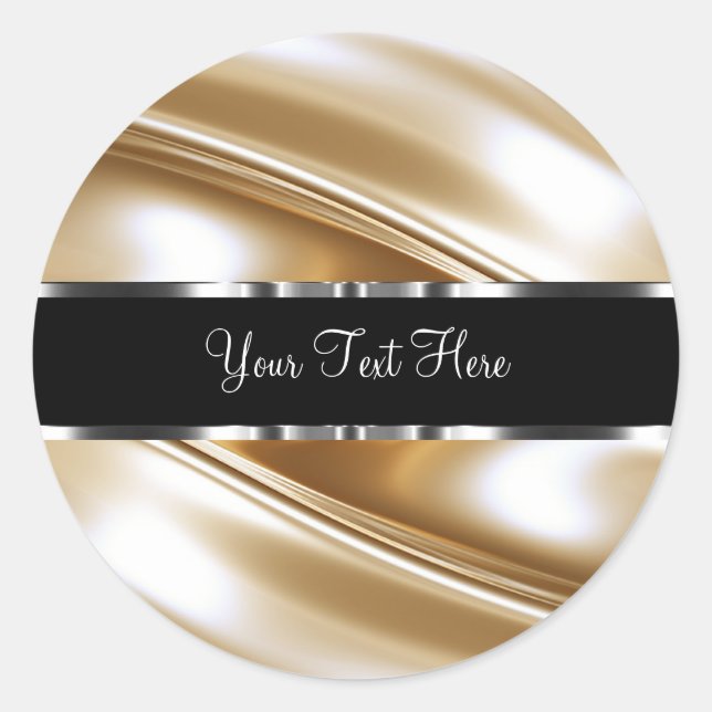 Classy Lux Sticker Labels Gold Metallic (Front)