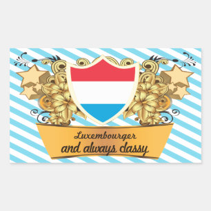 Classy Luxembourger Rectangular Sticker