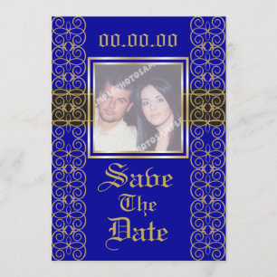 Classy Luxurious Save The Date Photo Invitations