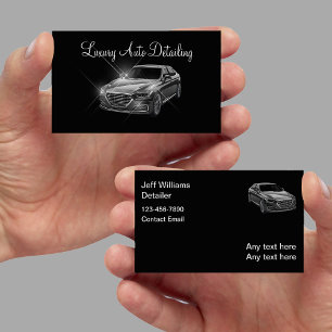 Classy Luxury Automotive Car Detailing Business Card
