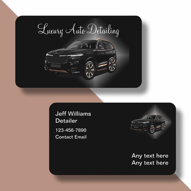 Classy Luxury Automotive Detailing Business Card (Creator Uploaded)