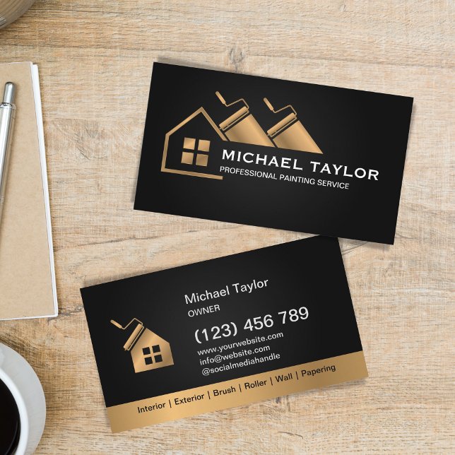 Classy Luxury Professional Painting Service Business Card (Creator Uploaded)