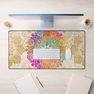 Classy Mandala background Desk Mat