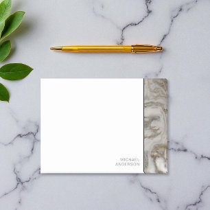 Classy Marble Edge with Your Name Post-it Notes