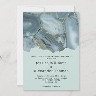 Classy Marble Engagement party Invitation