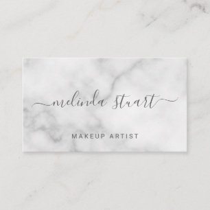 Classy Marble Modern Script Business Card