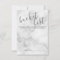 Classy Marble Modern Script Wedding Bucket List