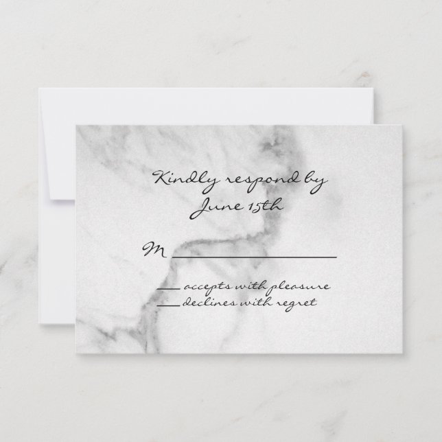 Classy Marble RSVP (Front)