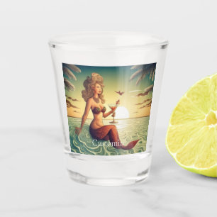 Classy Martini Mermaid Thunder_Cove Shot Glass