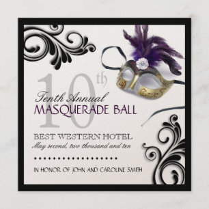 Classy Masquerade Invitation