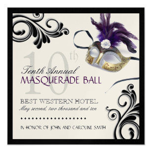 Classy Masquerade Invitation