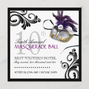 Classy Masquerade Invitation