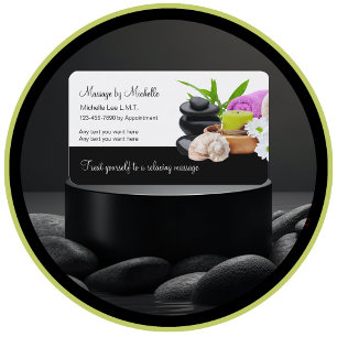 Classy Massage Service Business Cards