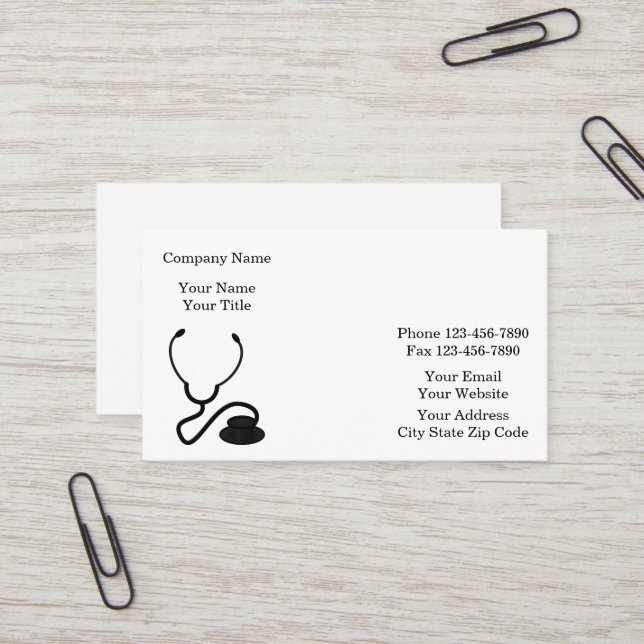 Classy Medical  Business Card (Front/Back In Situ)