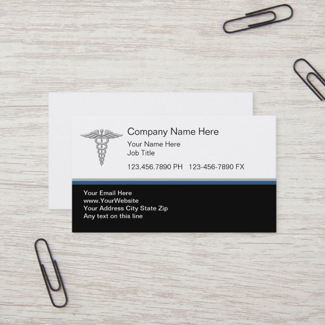 Classy Medical Business Cards (Front/Back In Situ)