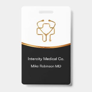 Classy Medical Doctor Office Staff ID Badge