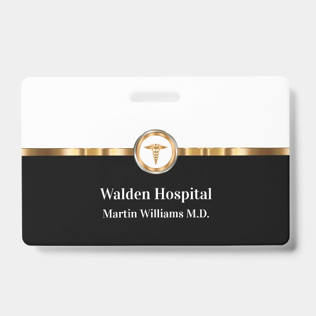 Classy Medical Facility Staff Member ID Badges (Front)