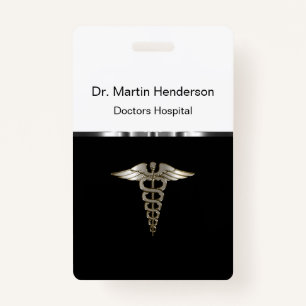 Classy Medical Hospital Office ID Badge Template