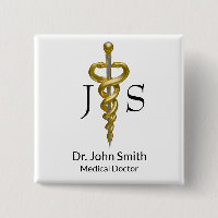 Classy Medical Noble Elegant Gold Silver Asclepius