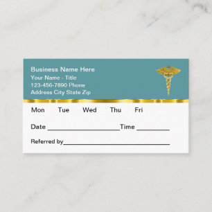 Classy Medical Office Appointment Cards Design
