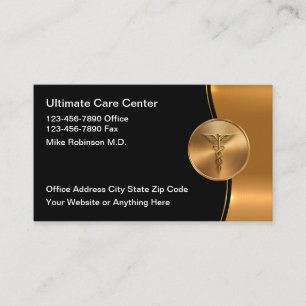 Classy Medical Office Care Doctor Business Cards