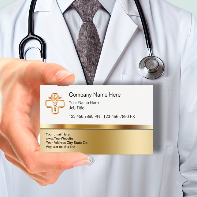 Classy Medical Symbol Business Cards (Creator Uploaded)