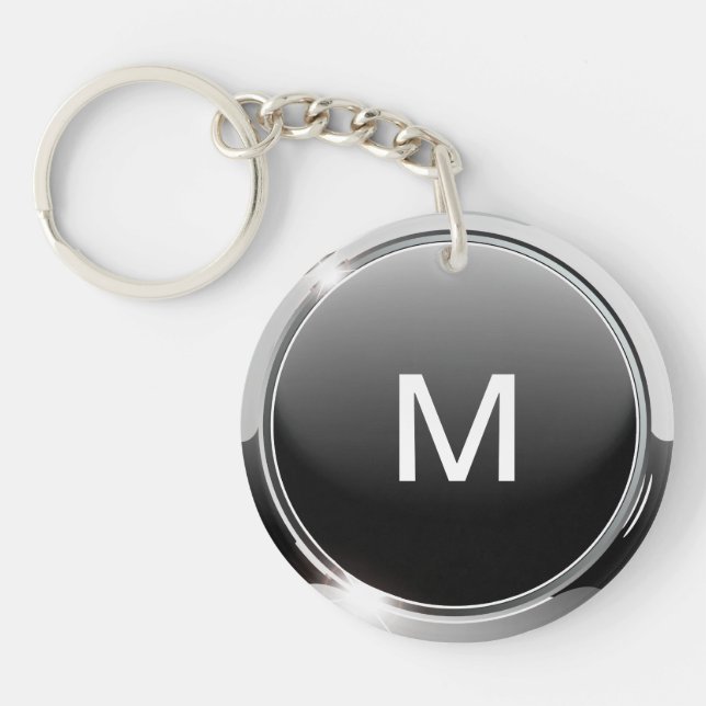 Classy Men's Monogram Keychain (Front)