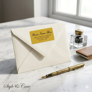 Classy Metallic Gold Return Address Labels