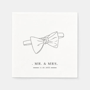 Classy Minimal Greenery Wedding Napkins