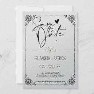 Classy minimalist ,owls in love save the date invitation